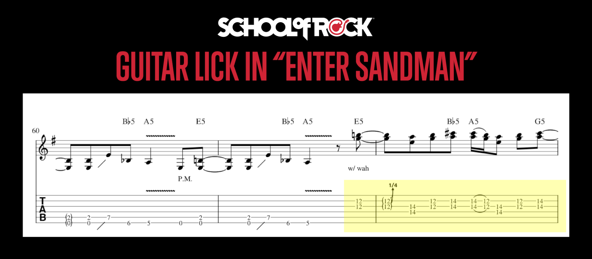 Guitar lick in Metallica’s 